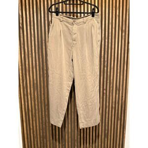Tommy Bahama Dress Pants Men SZ34 Khaki Beige 100% silk